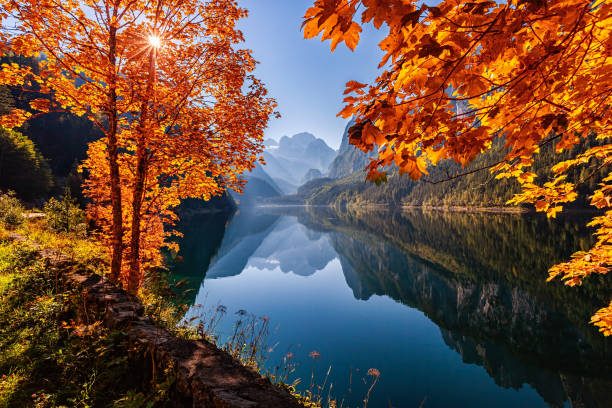 lake gosau, austria, at autumn
